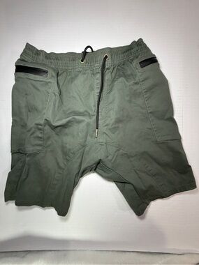 Zanerobe Olive Green Cargo Drawstring Shorts